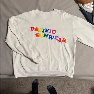 Pacific Sunwear Cream Crewneck Sweater